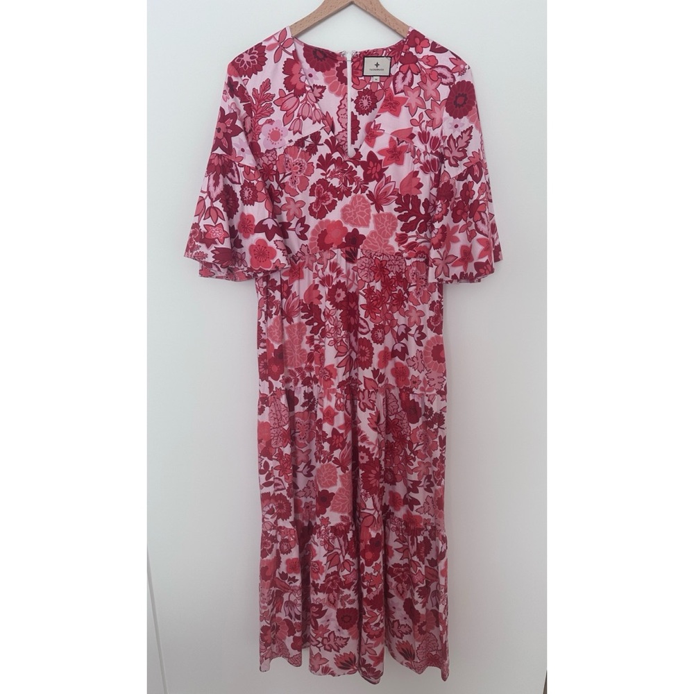 Tuckernuck Red and White Tiered Maxi Sundress - Picture 4 of 13
